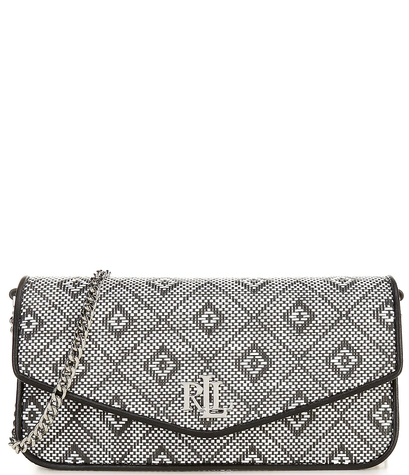 Lauren Ralph Lauren Sawyer Medium Geo Motif Woven Convertible Bag