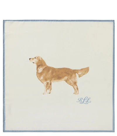 Lauren Ralph Lauren Gifting Golden Retriever Dog Square Scarf
