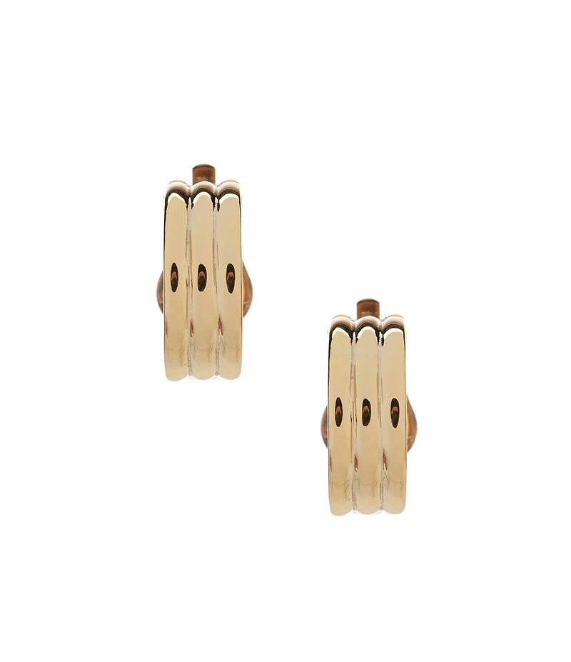 Lauren Ralph Lauren Gold Rib Hoop Clip-On Earrings