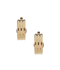 Lauren Ralph Lauren Gold Rib Hoop Clip-On Earrings