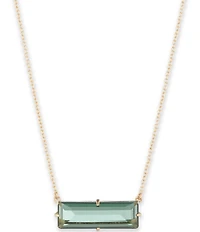 Lauren Ralph Lauren Gold Tone Baguette Short Pendant Necklace