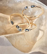 Lauren Ralph Lauren Gold Tone Blue Open Stone Cuff Bracelet