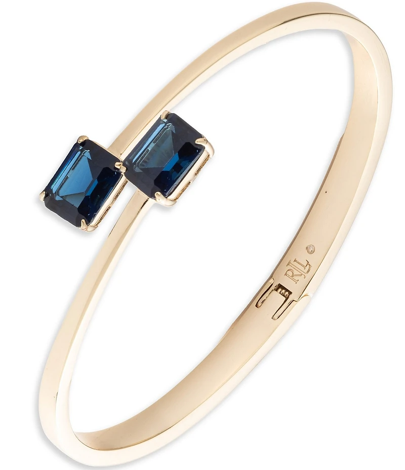 Lauren Ralph Lauren Gold Tone Bypass Bangle Bracelet