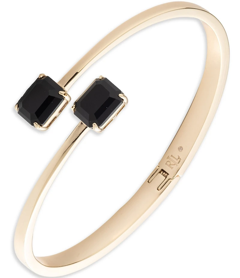 Lauren Ralph Lauren Gold Tone Bypass Bangle Bracelet