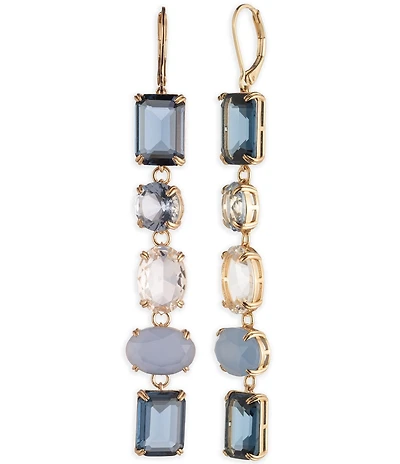 Lauren Ralph Lauren Gold Tone Multi Stone Linear Earrings