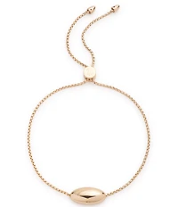 Lauren Ralph Lauren Gold Tone Puffy Pear Slider Adjustable Bracelet