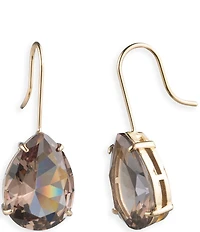 Lauren Ralph Lauren Gold Tone Smoked Topaz Teardrop Drop Earrings