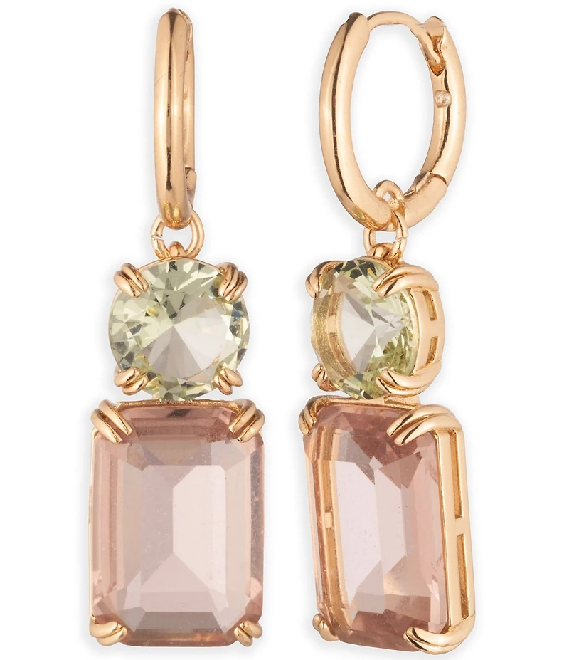 Lauren Ralph Lauren Gold Tone Stone Double Drop Earrings