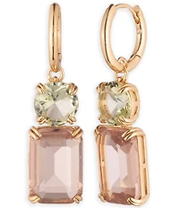 Lauren Ralph Lauren Gold Tone Stone Double Drop Earrings