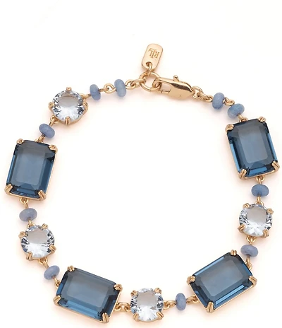 Lauren Ralph Lauren Gold Tone Stone Flex Line Bracelet