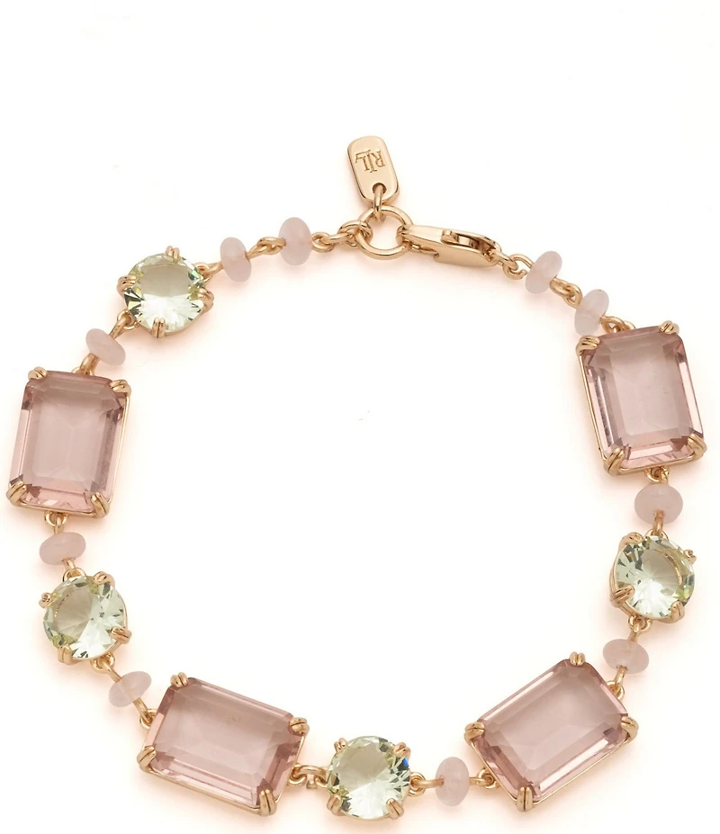 Lauren Ralph Lauren Gold Tone Stone Flex Line Bracelet