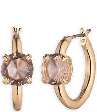 Lauren Ralph Lauren Gold Tone Stone Hoop Earrings