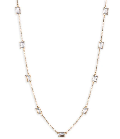 Lauren Ralph Lauren Gold Tone Stone Station Collar Necklace