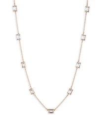 Lauren Ralph Lauren Gold Tone Stone Station Collar Necklace