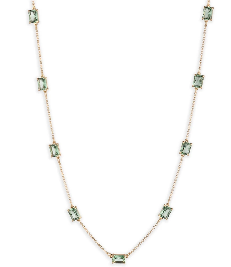 Lauren Ralph Lauren Gold Tone Stone Station Collar Necklace