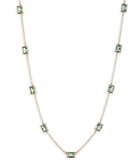 Lauren Ralph Lauren Gold Tone Stone Station Collar Necklace