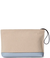 Lauren Ralph Lauren Golden Retriever Embroidered Canvas Zip Pouch