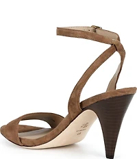 Lauren Ralph Lauren Gracy Leather Python Ankle Wrap Sandals