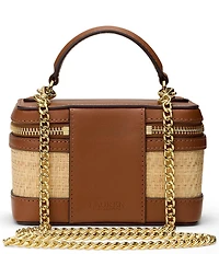 Lauren Ralph Lauren Hallee Raffia Vanity Crossbody Bag