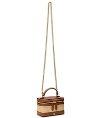 Lauren Ralph Lauren Hallee Raffia Vanity Crossbody Bag