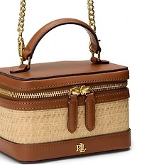 Lauren Ralph Lauren Hallee Raffia Vanity Crossbody Bag