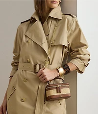 Lauren Ralph Lauren Hallee Raffia Vanity Crossbody Bag