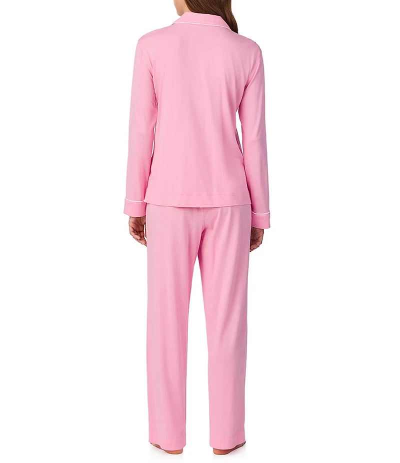 Lauren Ralph Lauren Hammond Long Sleeve Notch Collar Jersey Knit Pant Pajama Set