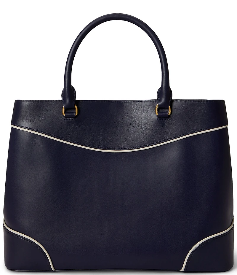 Lauren Ralph Lauren Herringbone Woven Large Marcy 36 Satchel Bag