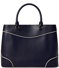 Lauren Ralph Lauren Herringbone Woven Large Marcy 36 Satchel Bag