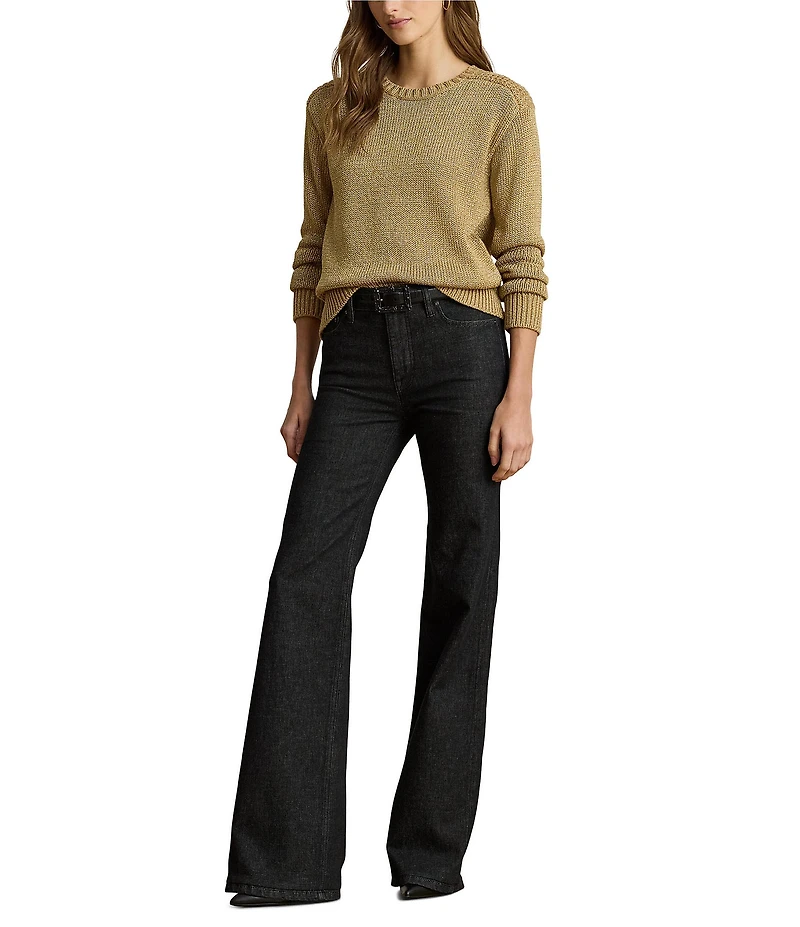 Lauren Ralph Lauren High Rise Flare Leg Full Length Jeans