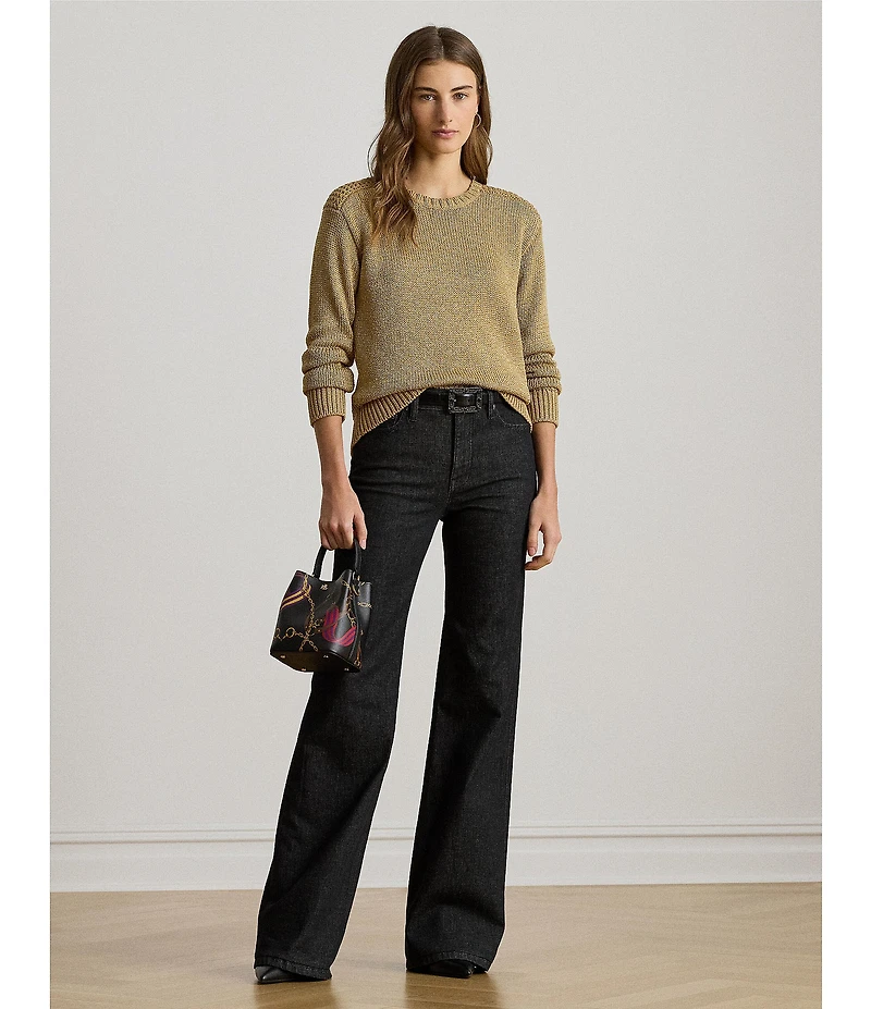 Lauren Ralph Lauren High Rise Flare Leg Full Length Jeans