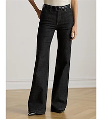 Lauren Ralph Lauren High Rise Flare Leg Full Length Jeans