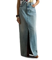 Lauren Ralph Lauren High Rise Maxi Denim Skirt