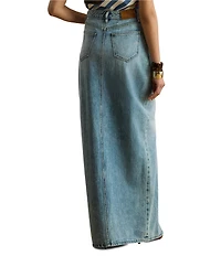 Lauren Ralph Lauren High Rise Maxi Denim Skirt