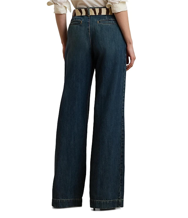 Lauren Ralph Lauren High Rise Flare Leg Full Length Jeans