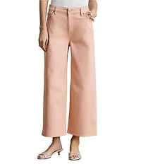 Lauren Ralph Lauren High Rise Wide Leg Crop Length Jeans