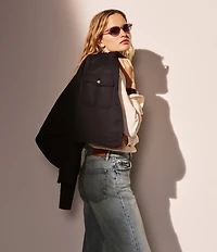 Lauren Ralph Lauren High Rise Wide Leg Denim Jeans