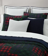 Lauren Ralph Lauren Holiday Collection Hadley Plaid Soft Cotton Diamond-Stitch Reversible Quilt