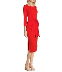 Lauren Ralph Lauren Imalah Ribbed Knit Midi Sheath Dress