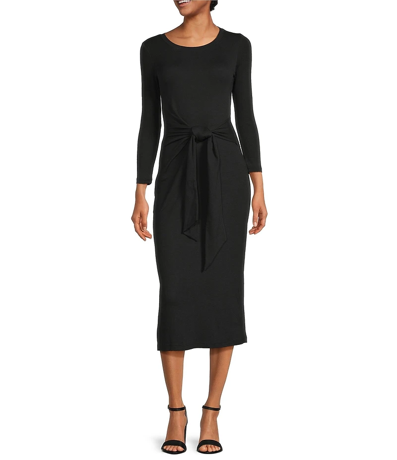 Lauren Ralph Lauren Imalah Ribbed Knit Midi Sheath Dress