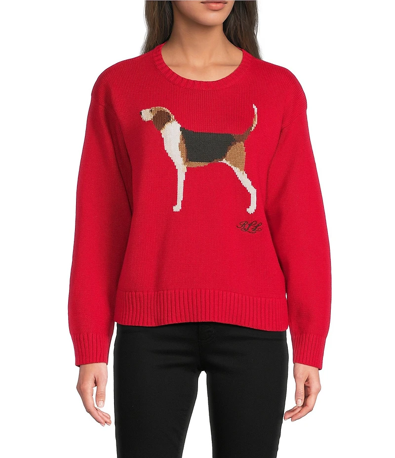 Lauren Ralph Lauren Intarsia Knit Foxhound Sweater