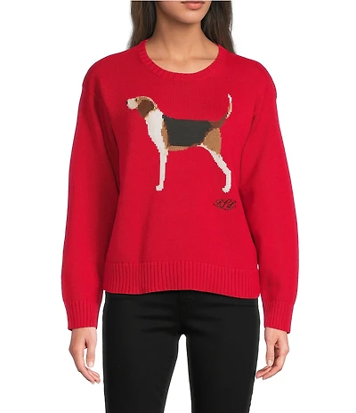 Lauren Ralph Lauren Intarsia Knit Foxhound Sweater