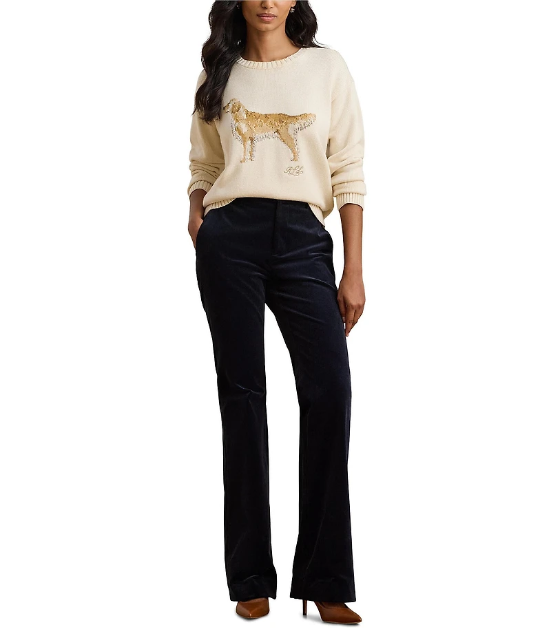 Lauren Ralph Lauren Intarsia-Knit Gold Retriever Sweater