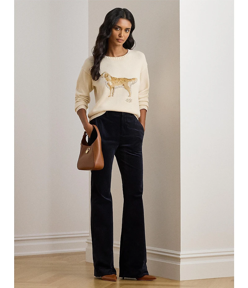 Lauren Ralph Lauren Intarsia-Knit Gold Retriever Sweater