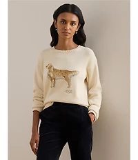 Lauren Ralph Lauren Intarsia-Knit Gold Retriever Sweater