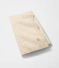 Lauren Ralph Lauren Jamie Cable Knit Throw Blanket