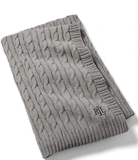 Lauren Ralph Lauren Jamie Cable Knit Throw Blanket