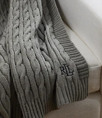 Lauren Ralph Lauren Jamie Cable Knit Throw Blanket