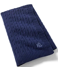 Lauren Ralph Lauren Jamie Cable Knit Throw Blanket