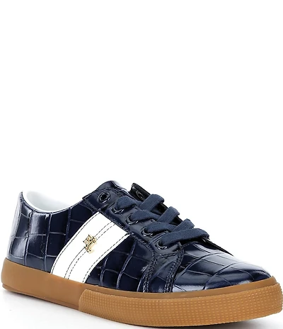 Lauren Ralph Lauren Janson II Croco Embossed Sneakers